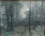 unknown artist, Forest Clearing at Night